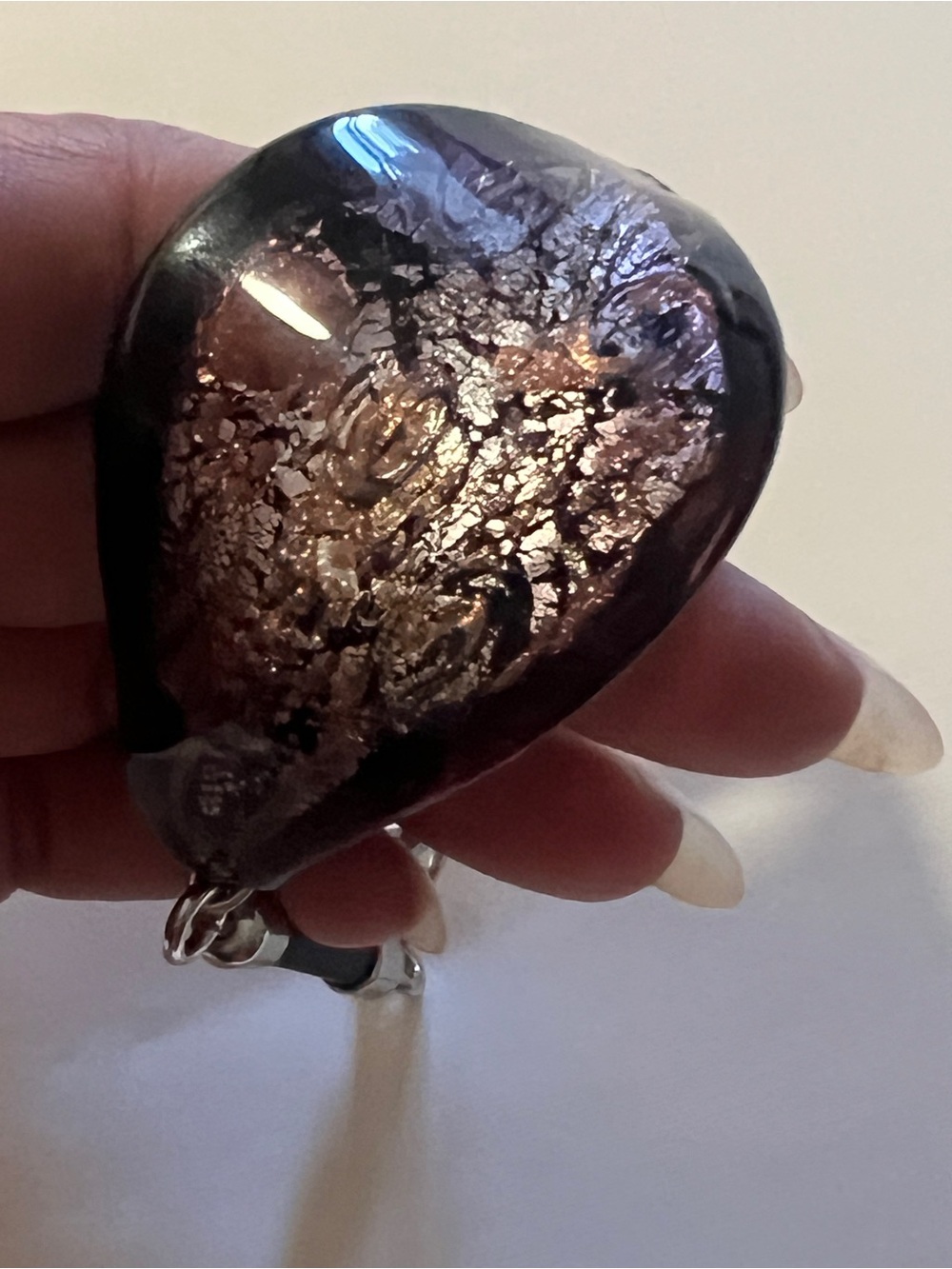Handcrafted Murano Glass Stamped Bracelet